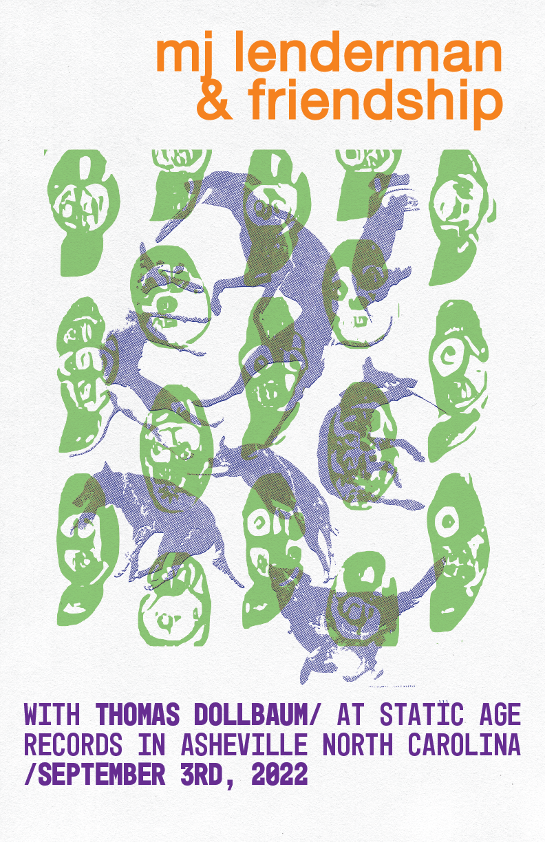 Poster, Friendship/MJ Lenderman, 2022