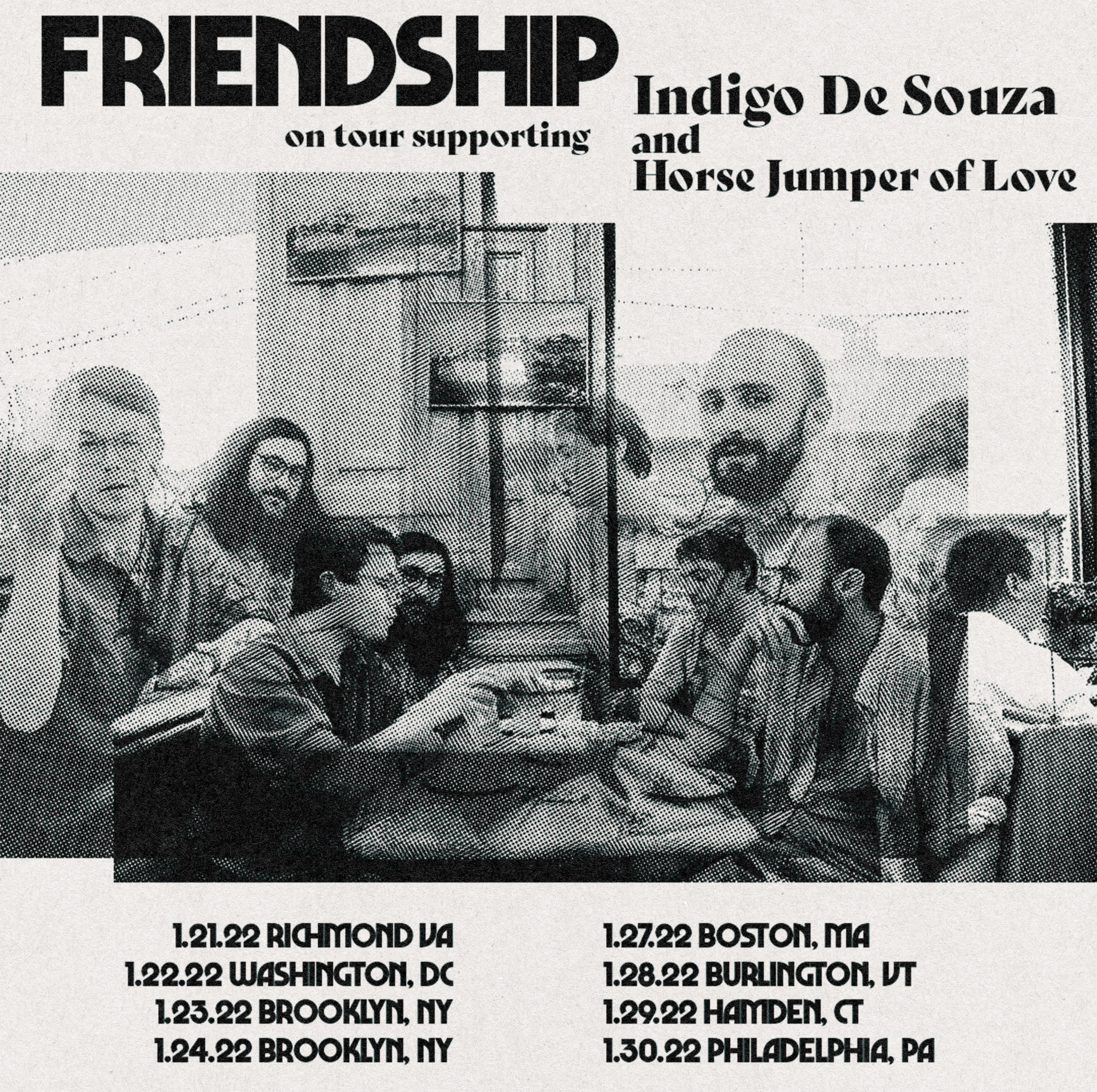 Poster, Friendship tour with Indigo de Souza, 2022