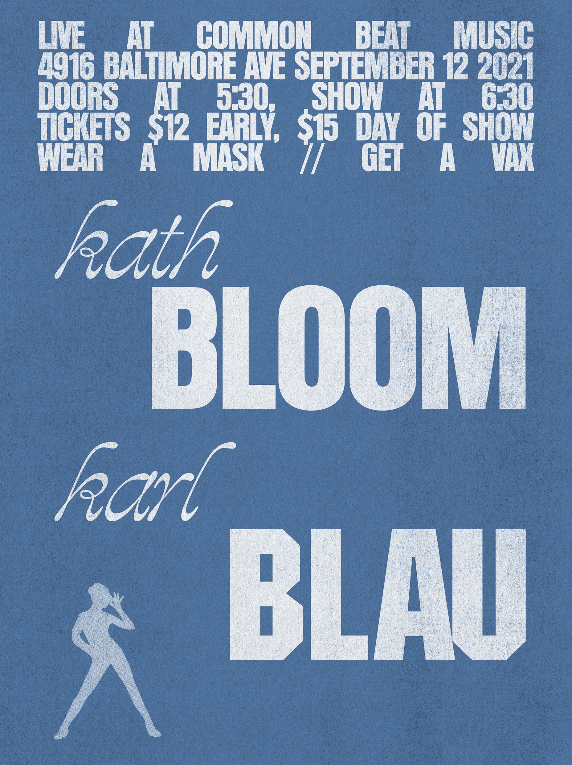 Poster, Kath Bloom and Karl Blau, 2021